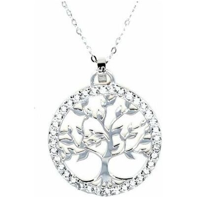 Lotus Ohrringe, Silver - Silver earrings for women with clear zircons Tree of Life LP1746-4 / 1 (L), (Silber) Lotus Ohrringe, Silver - Silver earrings for women with clear zircons Tree of Life LP1746-4 / 1 (L), (Silber)