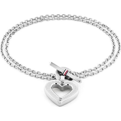 Tommy Hilfiger Armschmuck, - Stunning steel bracelet with a heart Toggle Heart 2780969, (Stahl) Tommy Hilfiger Armschmuck, - Stunning steel bracelet with a heart Toggle Heart 2780969, (Stahl)