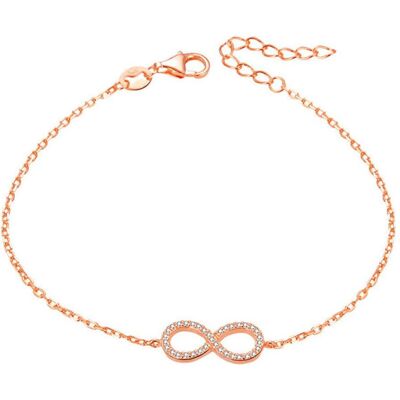 Beneto, Armschmuck, Pink gold plated silver bracelet with crystals AGB483 / 20-ROSE (L), (Silber) Beneto, Armschmuck, Pink gold plated silver bracelet with crystals AGB483 / 20-ROSE (L), (Silber)