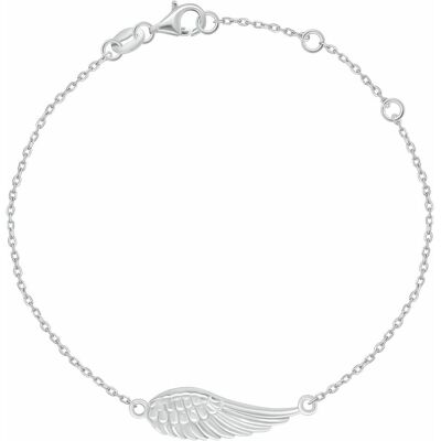 Brilio, Armschmuck, Silver - Delicate silver bracelet with angel wing BRC243W, (Silber) Brilio, Armschmuck, Silver - Delicate silver bracelet with angel wing BRC243W, (Silber)
