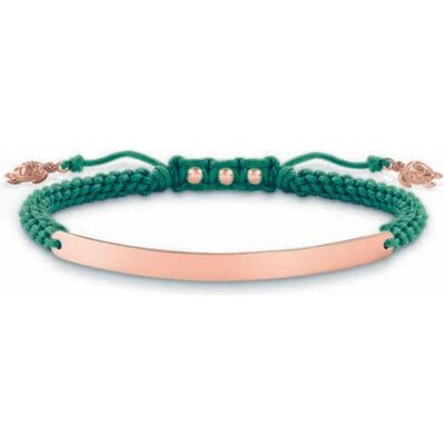 Thomas Sabo, Armschmuck, Armband Grün Schildkröte, (21 cm, Kunststoff, Silber) Thomas Sabo, Armschmuck, Armband Grün Schildkröte, (21 cm, Kunststoff, Silber)