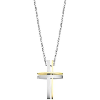 Lotus Halsschmuck, Style - Steel bicolor necklace with cross Men inack LS1984-1 / 2, (Stahl, 50 cm) Lotus Halsschmuck, Style - Steel bicolor necklace with cross Men inack LS1984-1 / 2, (Stahl, 50 cm)