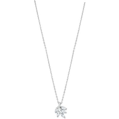 Lotus Halsschmuck, Silver - Attractive silver necklace with clear zircons Twig LP3086-1 / 1 (L), (Metall) Lotus Halsschmuck, Silver - Attractive silver necklace with clear zircons Twig LP3086-1 / 1 (L), (Metall)