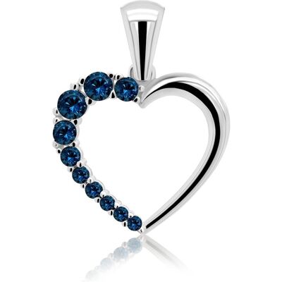 Brilio, Kettenanhänger, Silver - Romantic silver pendant with dark blue zircons PT42WB Brilio, Kettenanhänger, Silver - Romantic silver pendant with dark blue zircons PT42WB