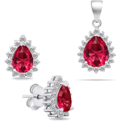 Brilio, Ohrringe, Charmantes Silberschmuck-Set mit Zirkonen SET226WR (Ohrringe, Anhänger), (Silber) Brilio, Ohrringe, Charmantes Silberschmuck-Set mit Zirkonen SET226WR (Ohrringe, Anhänger), (Silber)