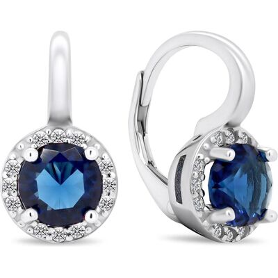 Brilio, Ohrringe, Silver - Unique silver earrings withue zircons EA431WB, (Silber) Brilio, Ohrringe, Silver - Unique silver earrings withue zircons EA431WB, (Silber)