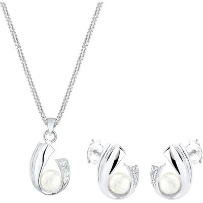 Diamore, Schmuck Set, Sieradenset mit Zoetwaterparels und Facetgeslepen Diamant, (Süsswasserperle) Diamore, Schmuck Set, Sieradenset mit Zoetwaterparels und Facetgeslepen Diamant, (Süsswasserperle)