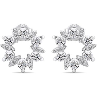Brilio, Ohrringe, Silver - Charming silver earrings with clear zircons EA593W, (Silber) Brilio, Ohrringe, Silver - Charming silver earrings with clear zircons EA593W, (Silber)