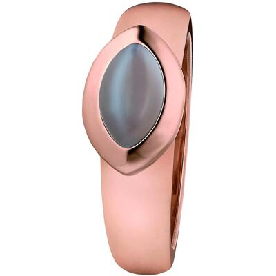Xen, Ring, Ring mit grauen Navette Mondstein rosè vergoldet, (52) Xen, Ring, Ring mit grauen Navette Mondstein rosè vergoldet, (52)