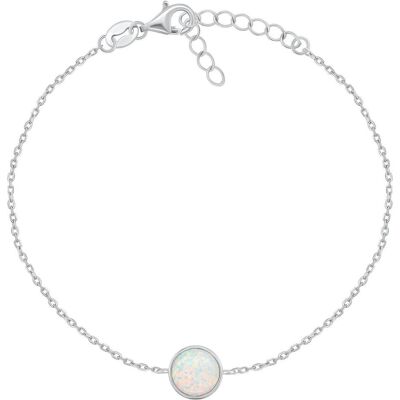Brilio, Armschmuck, Silver - Silver bracelet with synthetic opal BRC124W Brilio, Armschmuck, Silver - Silver bracelet with synthetic opal BRC124W