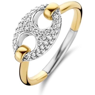 Ti Sento Milano, Ring, Ring mit Zirkonia bicolor vergoldet 12257ZY, (56) Ti Sento Milano, Ring, Ring mit Zirkonia bicolor vergoldet 12257ZY, (56)
