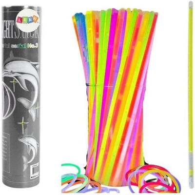 Lean Toys, Armschmuck, Fluoreszierende Armbänder, die im Dunkeln leuchten, 100 Stück, (26 cm) Lean Toys, Armschmuck, Fluoreszierende Armbänder, die im Dunkeln leuchten, 100 Stück, (26 cm)