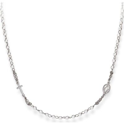 Amen, Halsschmuck, Original silver necklace with Rosary CROBB3 pearls (L), (Silber 925, 50 cm) Amen, Halsschmuck, Original silver necklace with Rosary CROBB3 pearls (L), (Silber 925, 50 cm)