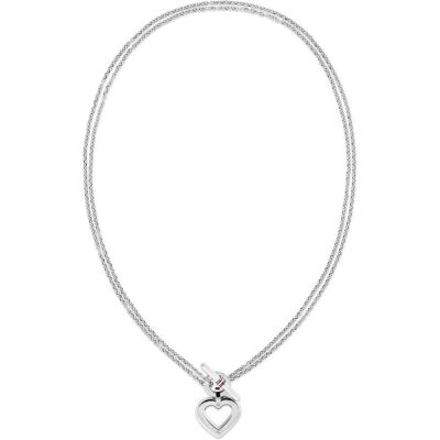 Tommy Hilfiger Halsschmuck, - Luxury double necklace with heart pendant Toggle Heart 2780967, (Edelstahl) Tommy Hilfiger Halsschmuck, - Luxury double necklace with heart pendant Toggle Heart 2780967, (Edelstahl)