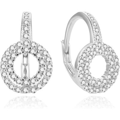 Beneto, Ohrringe, Fine silver earrings with zircons AGUC1761 (L), (Silber) Beneto, Ohrringe, Fine silver earrings with zircons AGUC1761 (L), (Silber)