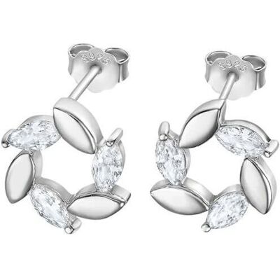 Lotus Ohrringe, Silver - Original silver earrings with zircons LP3188-4 / 1 (L), (Silber) Lotus Ohrringe, Silver - Original silver earrings with zircons LP3188-4 / 1 (L), (Silber)