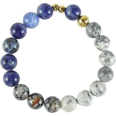 Glorex, Armschmuck, Armband, Naturstein,Marmo,10mm.63716605, (Achatsplitt, Map Stone, Marmor, Sodalith) Glorex, Armschmuck, Armband, Naturstein,Marmo,10mm.63716605, (Achatsplitt, Map Stone, Marmor, Sodalith)