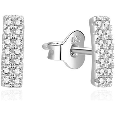 Beneto, Ohrringe, Glittering silver earrings with zircons AGUP2314L (L), (Silber) Beneto, Ohrringe, Glittering silver earrings with zircons AGUP2314L (L), (Silber)