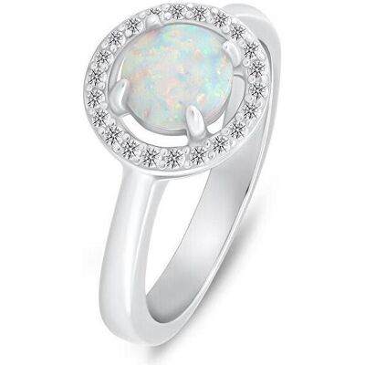 Brilio, Ring, Feiner Silberring mit Opal und Zirkonen RI108W - Schaltung: 58 mm, (58, 925 Silber) Brilio, Ring, Feiner Silberring mit Opal und Zirkonen RI108W - Schaltung: 58 mm, (58, 925 Silber)