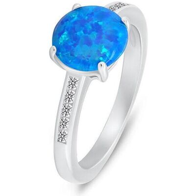 Brilio, Ring, Silver - Charming silver ring with opal and zircons RI107WB - Circuit: 54 mm, (54, 925 Silber) Brilio, Ring, Silver - Charming silver ring with opal and zircons RI107WB - Circuit: 54 mm, (54, 925 Silber)