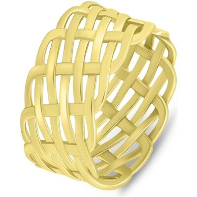 Brilio, Ring, Silver - Solid Gold Plated Ring RI065Y - Circuit: 54 mm, (54) Brilio, Ring, Silver - Solid Gold Plated Ring RI065Y - Circuit: 54 mm, (54)