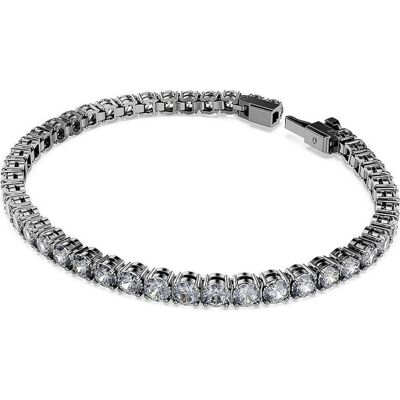 Swarovski, Armschmuck, Matrix Tennis Armband Rundschliff Grau, (17.50 cm, Metall) Swarovski, Armschmuck, Matrix Tennis Armband Rundschliff Grau, (17.50 cm, Metall)