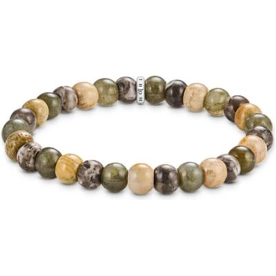 Thomas Sabo, Armschmuck, Armband Labradorit und Crocodile Jasper, (21 cm, Sterling Silver) Thomas Sabo, Armschmuck, Armband Labradorit und Crocodile Jasper, (21 cm, Sterling Silver)