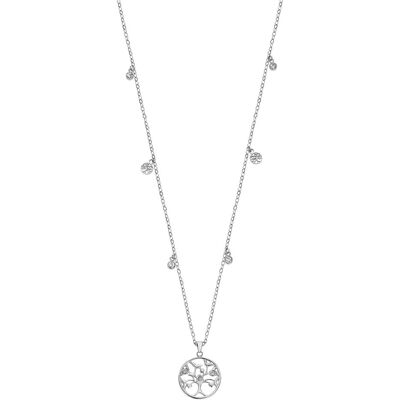 Lotus Halsschmuck, Halskette aus Edelstahl im Stil des alten Geldes, Damen, (Edelstahl) Lotus Halsschmuck, Halskette aus Edelstahl im Stil des alten Geldes, Damen, (Edelstahl)