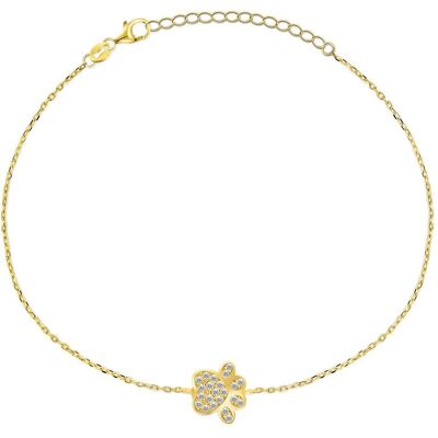 Brilio, Armschmuck, Silver - Playful gold-plated paw bracelet BRC29Y Brilio, Armschmuck, Silver - Playful gold-plated paw bracelet BRC29Y