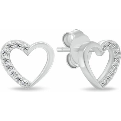 Brilio, Ohrringe, Silver - Romantic silver earrings with zircons GOLD056, (Silber) Brilio, Ohrringe, Silver - Romantic silver earrings with zircons GOLD056, (Silber)