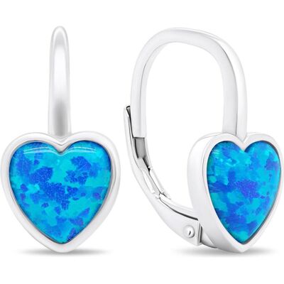 Brilio, Ohrringe, Silver - Romantic silver earrings with synthetic opals EA388WB, (Silber) Brilio, Ohrringe, Silver - Romantic silver earrings with synthetic opals EA388WB, (Silber)