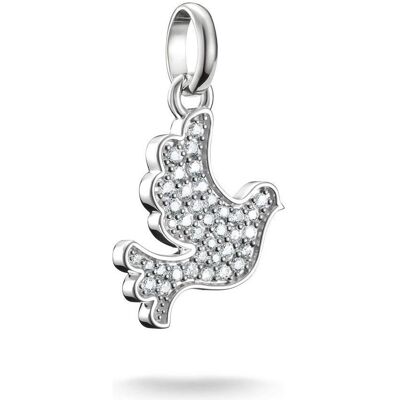 Thomas Sabo, Kettenanhänger, Charm-Anhänger Friedenstaube Connect Silber, (Silber 925) Thomas Sabo, Kettenanhänger, Charm-Anhänger Friedenstaube Connect Silber, (Silber 925)