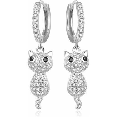 Beneto, Ohrringe, Gentle silver earrings Cats AGUC2574D (L), (Silber) Beneto, Ohrringe, Gentle silver earrings Cats AGUC2574D (L), (Silber)