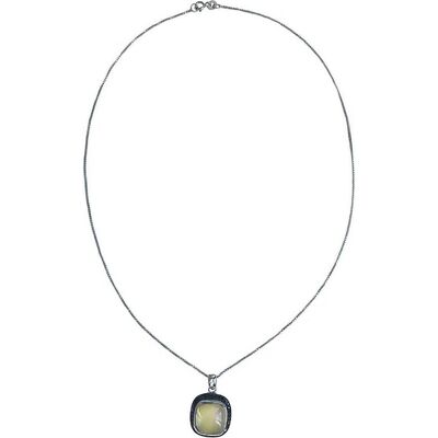 Xen, Halsschmuck, Anhänger mit Kette Citrin Cushion-Cabochon 45 cm 925 Silber, (925 Sterling Silber, 45 cm) Xen, Halsschmuck, Anhänger mit Kette Citrin Cushion-Cabochon 45 cm 925 Silber, (925 Sterling Silber, 45 cm)