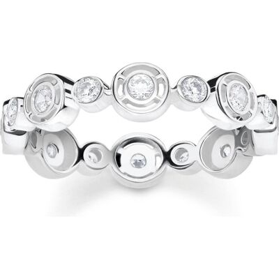 Thomas Sabo, Ring, Ring mit weissen Steinen silber, (52, 925 Silber) Thomas Sabo, Ring, Ring mit weissen Steinen silber, (52, 925 Silber)
