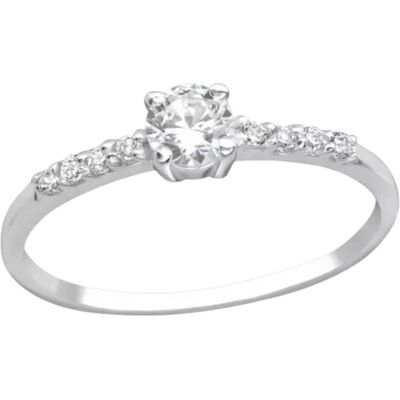 Maxte, Ring, Silberner Solitär- mit Zirkonia, (52, 925 Silber) Maxte, Ring, Silberner Solitär- mit Zirkonia, (52, 925 Silber)