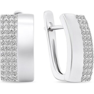 Brilio, Ohrringe, Silver - Distinctive silver earrings with zircons EA567W, (Silber) Brilio, Ohrringe, Silver - Distinctive silver earrings with zircons EA567W, (Silber)