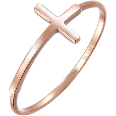 Elli, Ring, Elegante Damenring mit Kreuzmotiv, modern und vielseitig tragbar, (58, 750/18 K Gold) Elli, Ring, Elegante Damenring mit Kreuzmotiv, modern und vielseitig tragbar, (58, 750/18 K Gold)