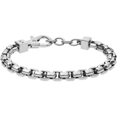 Armani Exchange Armschmuck, Braccialetto a Catena in Acciaio, (20 cm, Edelstahl) Armani Exchange Armschmuck, Braccialetto a Catena in Acciaio, (20 cm, Edelstahl)