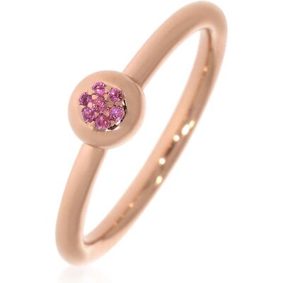 Xen, Ring, Ring mit 7 Rhodolithe ca. 0,04 ct. rosèvergoldet, (56) Xen, Ring, Ring mit 7 Rhodolithe ca. 0,04 ct. rosèvergoldet, (56)