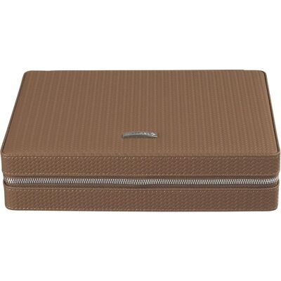 Windrose, Uhrenbox + Schmuckaufbewahrung, 803949.02 - Reissverschluss Schmuckbox Corbello mocca, Braun Windrose, Uhrenbox + Schmuckaufbewahrung, 803949.02 - Reissverschluss Schmuckbox Corbello mocca, Braun