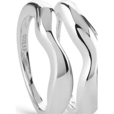 Guess Ring, 8MM FLUID DOUBLE RING Ring, (52, 925 Silber) Guess Ring, 8MM FLUID DOUBLE RING Ring, (52, 925 Silber)