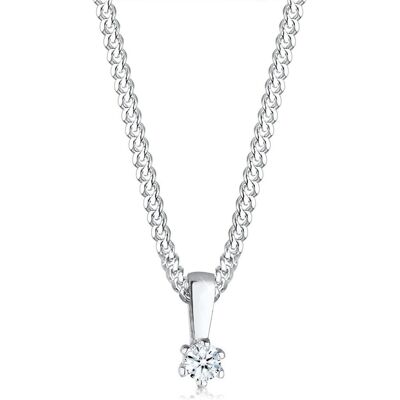Elli, Halsschmuck, Womens Necklace 925 Sterling Silver Diamond 006 ct, (925 Sterlingsilber) Elli, Halsschmuck, Womens Necklace 925 Sterling Silver Diamond 006 ct, (925 Sterlingsilber)