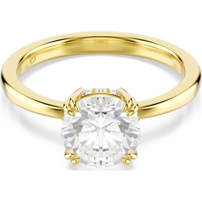 Swarovski, Ring, Stilla Attract Cocktail Ring Rundschliff Weiss Goldlegierungsschicht, (58) Swarovski, Ring, Stilla Attract Cocktail Ring Rundschliff Weiss Goldlegierungsschicht, (58)