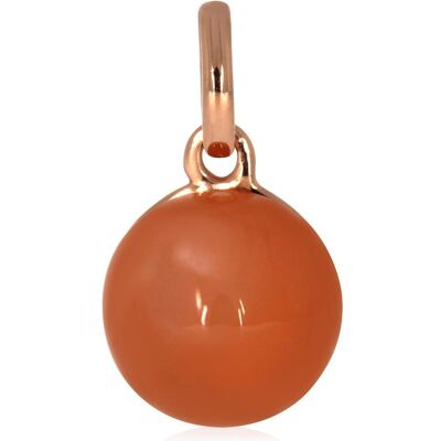 Xen, Kettenanhänger, Anhänger mit 10 mm Peach Mondstein ca. 4,50 ct. rosèvergoldet, (925 Sterling Silber) Xen, Kettenanhänger, Anhänger mit 10 mm Peach Mondstein ca. 4,50 ct. rosèvergoldet, (925 Sterling Silber)