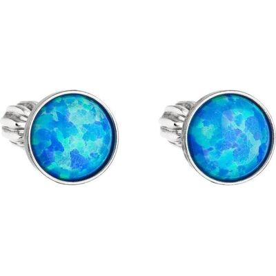 Evolution Group, Ohrringe, Silver Earrings With Blue Synthetic Opal 11001.3 Blue, (Silber) Evolution Group, Ohrringe, Silver Earrings With Blue Synthetic Opal 11001.3 Blue, (Silber)