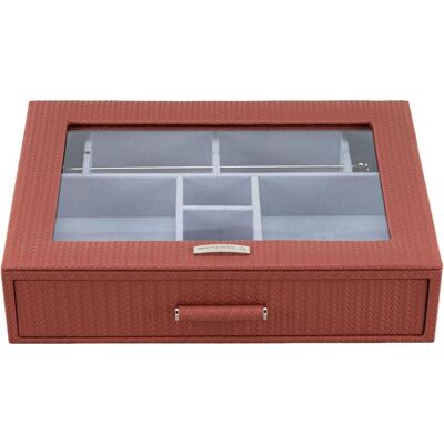 Windrose, Uhrenbox + Schmuckaufbewahrung, Corbello Charmbox, Orange Windrose, Uhrenbox + Schmuckaufbewahrung, Corbello Charmbox, Orange