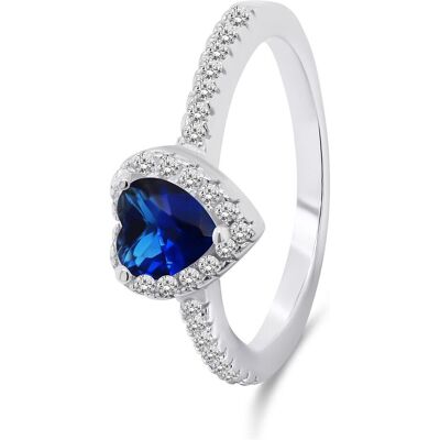 Brilio, Ring, Silver - Romantic silver ring Heart RI047WB - Circuit: 58 mm, (58, 925 Silber) Brilio, Ring, Silver - Romantic silver ring Heart RI047WB - Circuit: 58 mm, (58, 925 Silber)