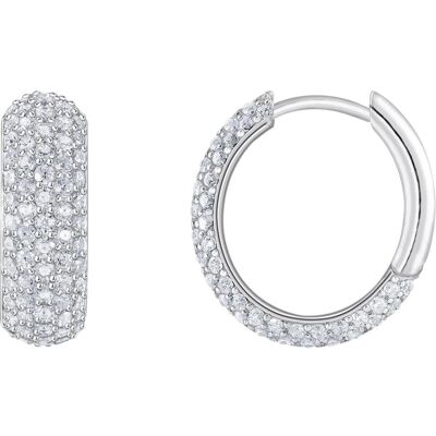 Thomas Sabo, Ohrringe, Creolen mit weissem Zirkonia-Pavé, (925 Sterlingsilber) Thomas Sabo, Ohrringe, Creolen mit weissem Zirkonia-Pavé, (925 Sterlingsilber)