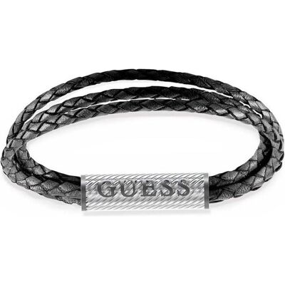 Guess Armschmuck, Modern Bond Street Genuineack Leather Bracelet JUMB03033JWSTBK - Dimension: 21 cm - S, (21 cm, Leder) Guess Armschmuck, Modern Bond Street Genuineack Leather Bracelet JUMB03033JWSTBK - Dimension: 21 cm - S, (21 cm, Leder)